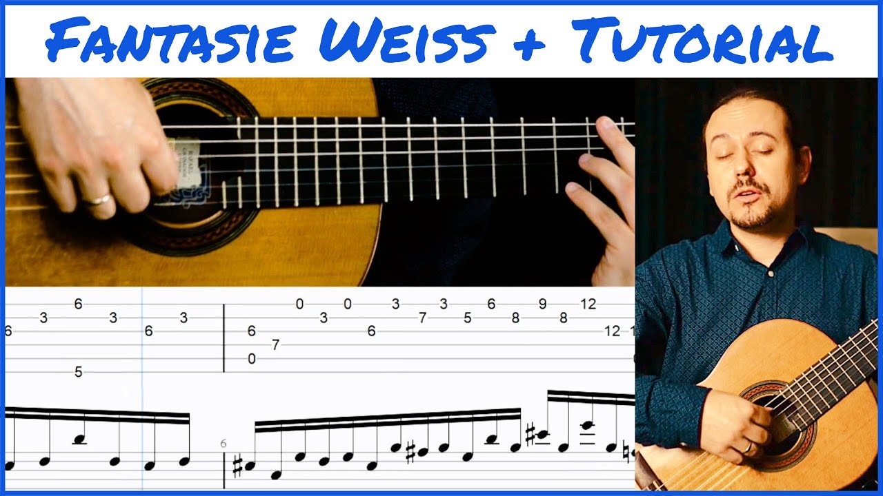Fantasie by Weiss and Tutorial - Classical Guitar - Eduardo Minozzi Costa