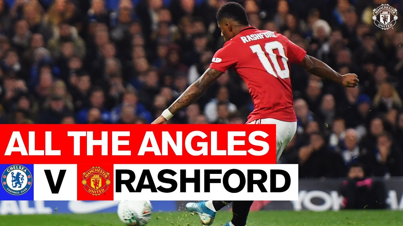 Rashford Free Kick | All The Angles | Chelsea 1-2 Manchester United | Carabao Cup