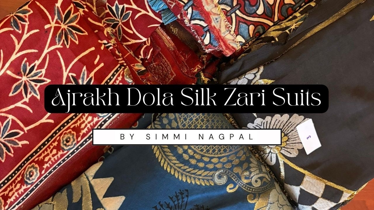 🔴 LIVE: Ajrakh Dola Silk Zari Suits | Pure Silk Festive Designer Collection
