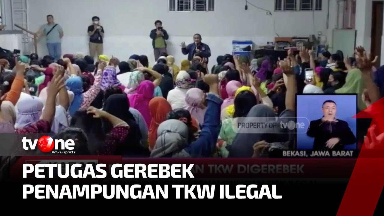 Penampungan TKI Ilegal di Bekasi Digerebek Petugas, 161 TKW Diamankan | Kabar Pagi tvOne