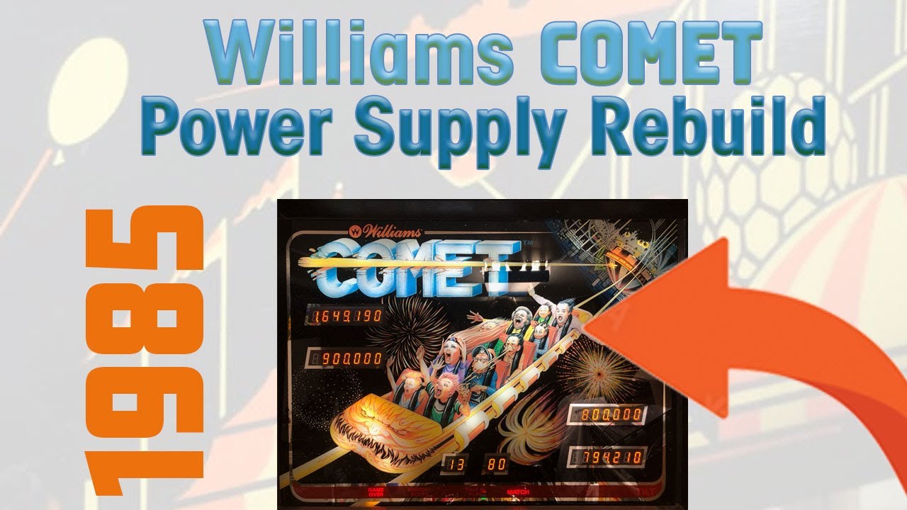 1985 Williams Pinball Comet Power Supply Rebuild Pinball Repair #williams #comet #power #system 9