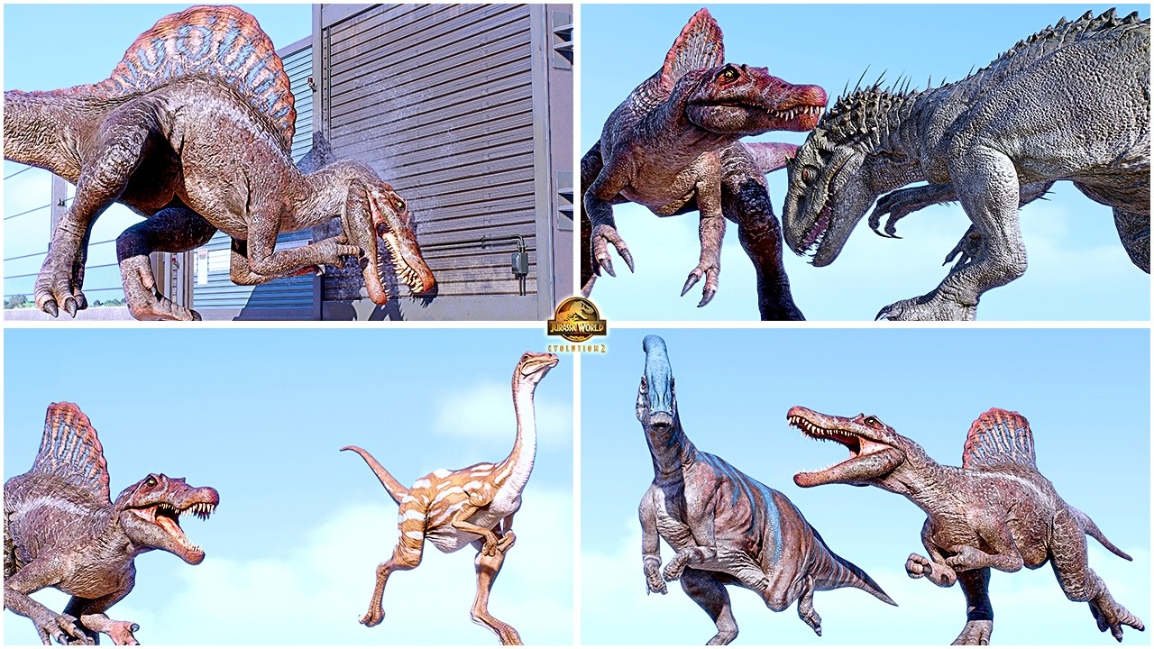 Spinosaurus All New Perfect Animations & Interactions 🦖 Jurassic World Evolution 2 - JWE Update 7