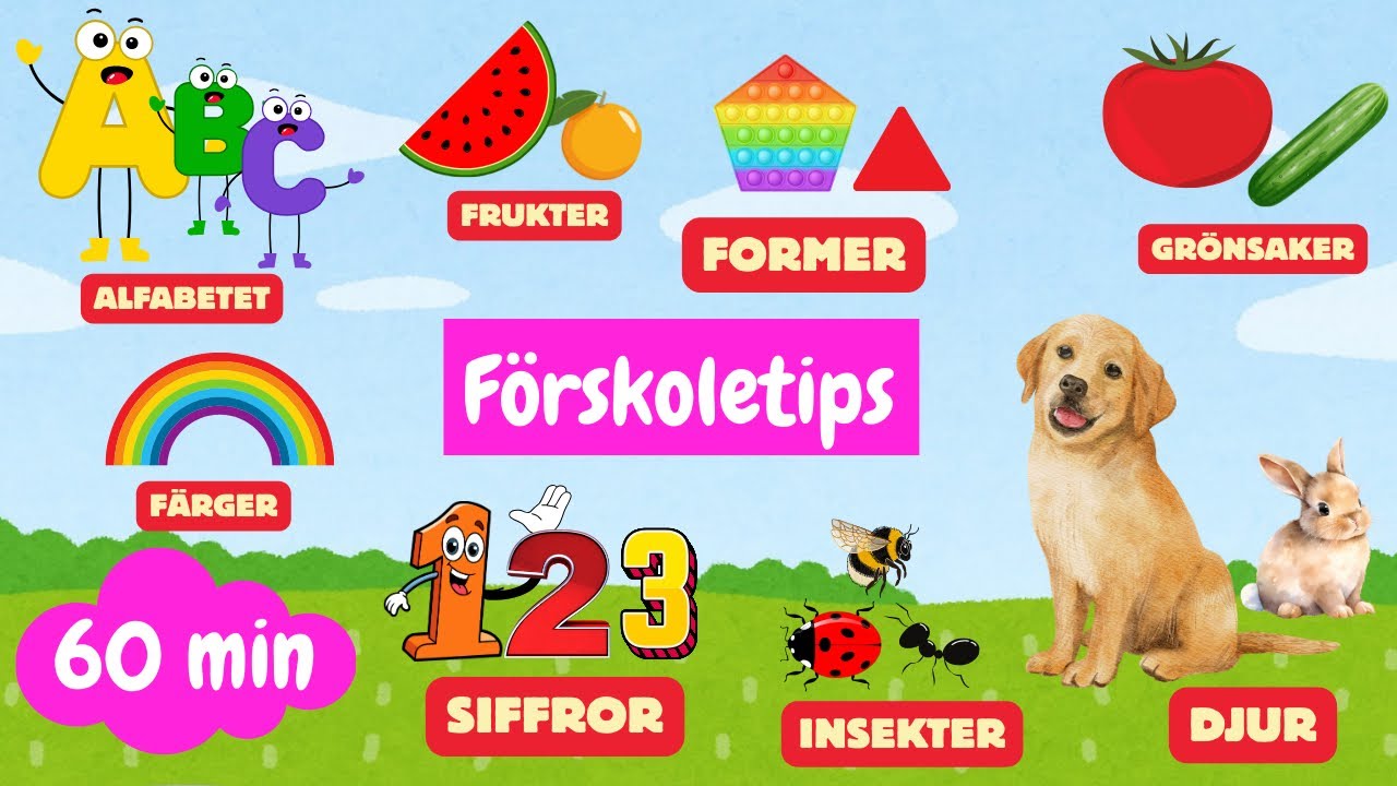 ABC , Frukter, Djur & Natur,  Färger | Lek & Lär - Förskoletips