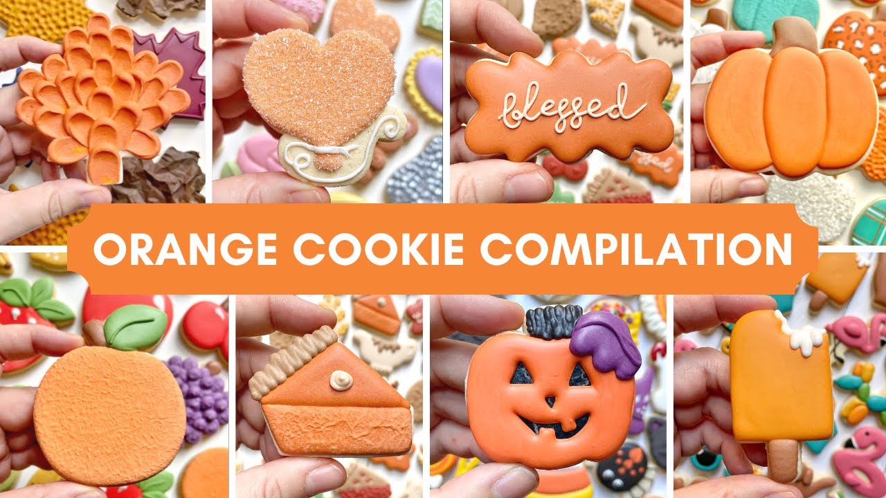 ORANGE COOKIES ~ an epic cookie decorating compilation of all orange cookies 🧡