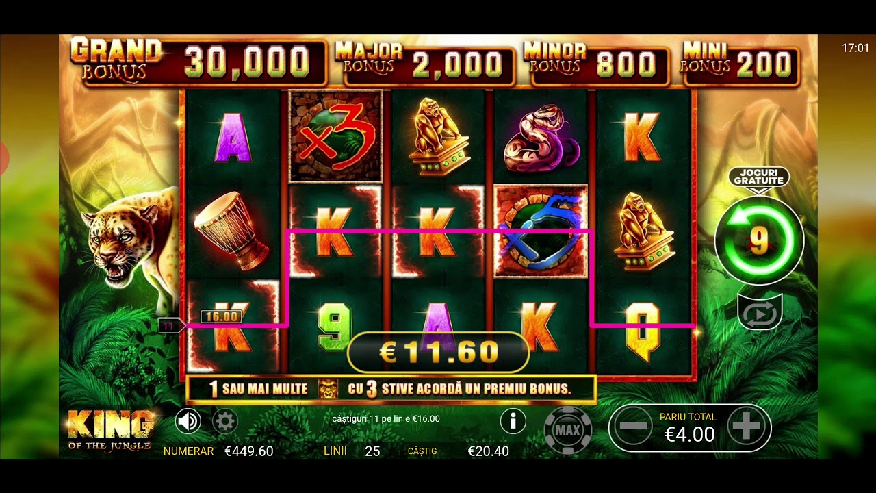 King of the jungle free spins bonus feature x2000 mega win