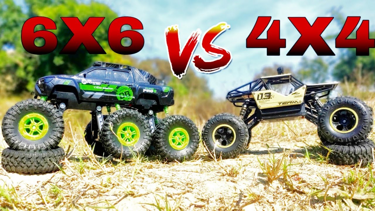 6X6 Vs 4X4 Comparison | Rc rock crawler off road full comparison video| remote control cars | rc car