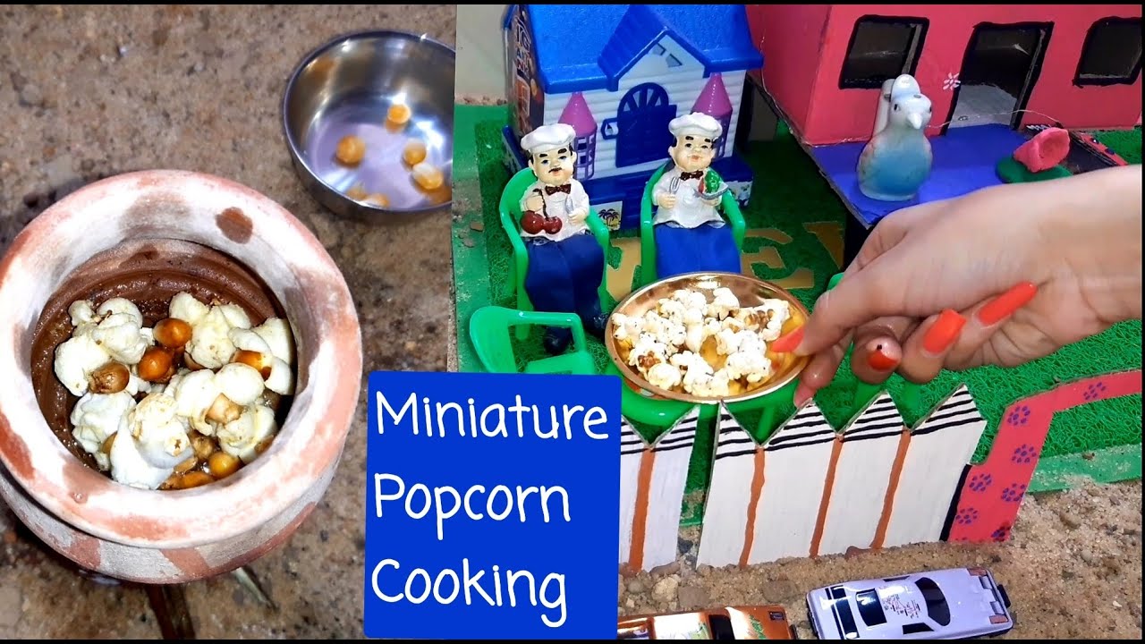 Miniature Butter Popcorn Cooking | Tiny Popcorn Cooking | Mini Popcorn Cooking.