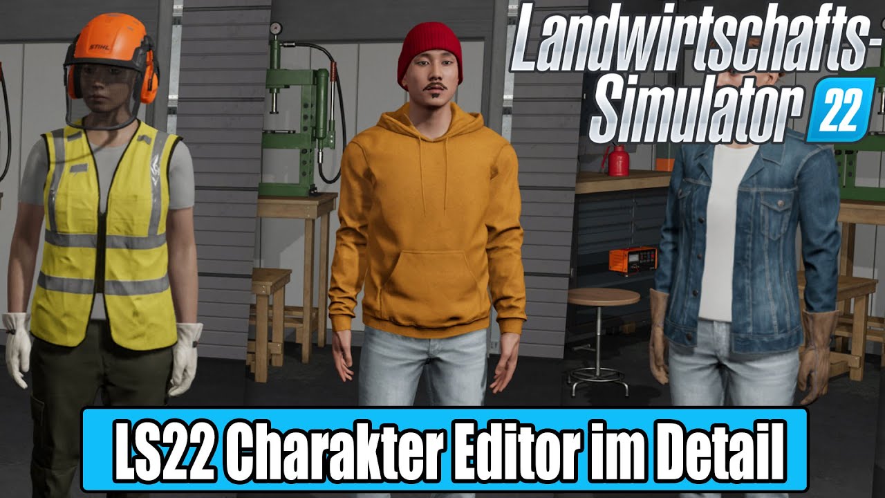 LS22: LS22 Charakter Editor im Detail - Engelbert Strauss, Elten & Mehr!