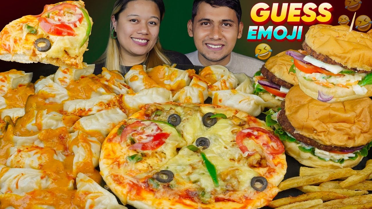 Guess the Word by Emoji Challenge 🍕 Spicy MOMO 🥵, Pizza & Burger