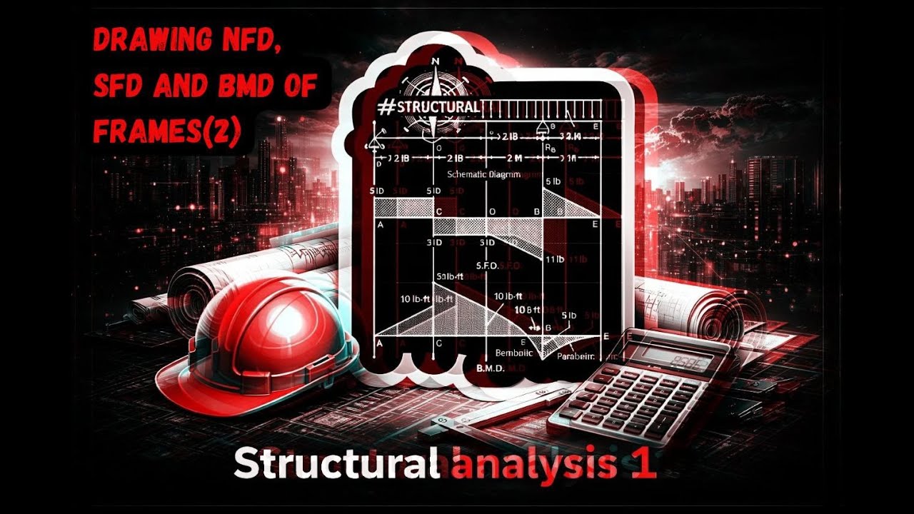 Structural Analysis1 - Drawing NFD, SFD and BMD of Frames(2) || تحليل اٍنشائي1