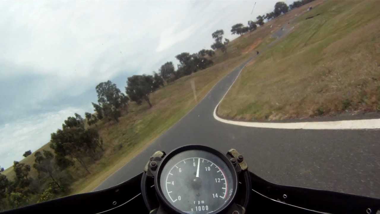 GoPro onboard 1972 Yamaha TR3, running in at Broadford