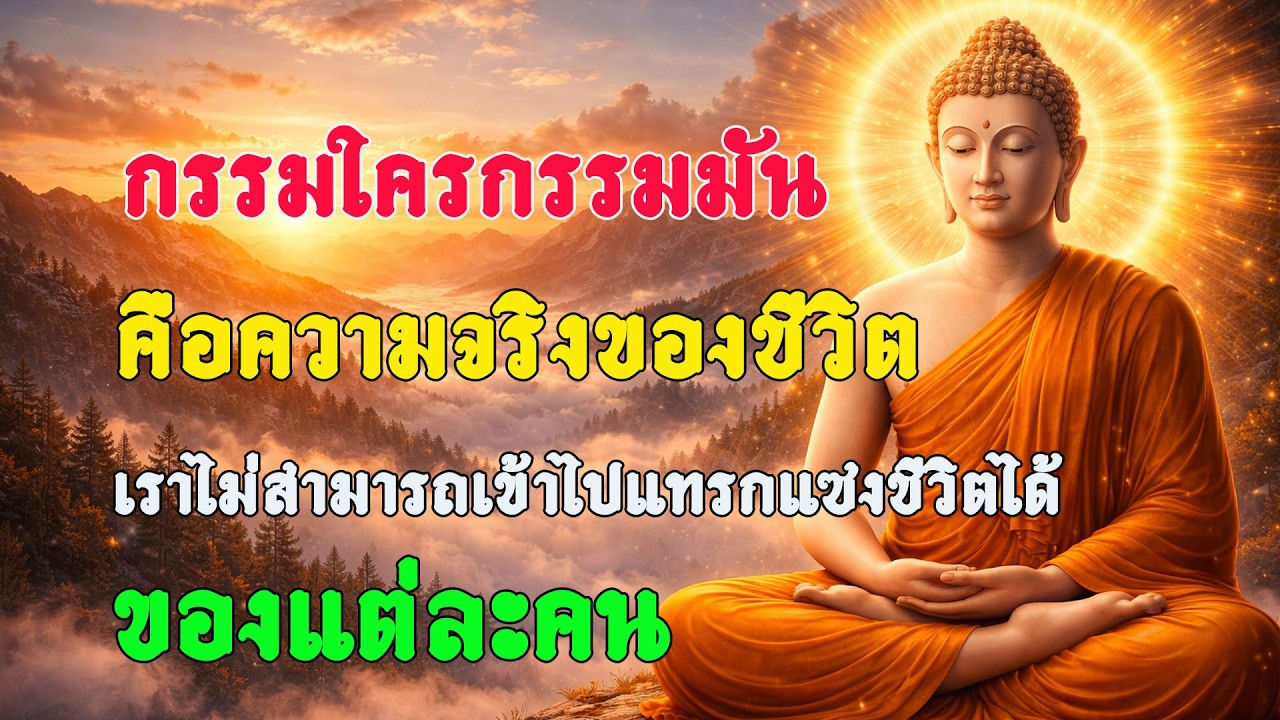 ธรรมะสอนใจ : กรรมใครกรรมมัน คือความจริงของชีวิต เราไม่สามารถเข้าไปแทรกแซงชีวิตได้ ของแต่ละคน