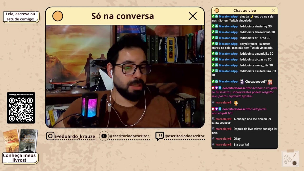 Bora ler e escrever? Finalizando meu terceiro livro! Vem pra live!