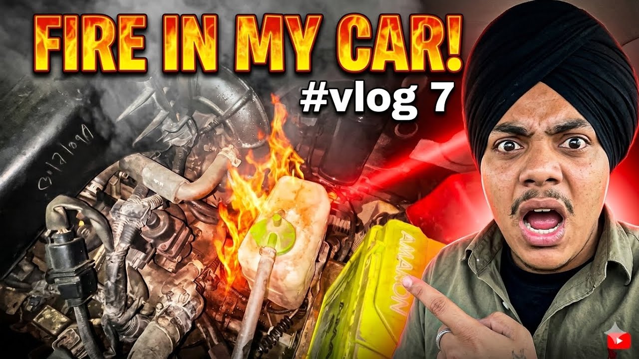 [FIRE IN MY CAR!]⚠️ [][Ludhiana to AnandpurSahib]￼[] #vlog #trending #jasskasbia1928