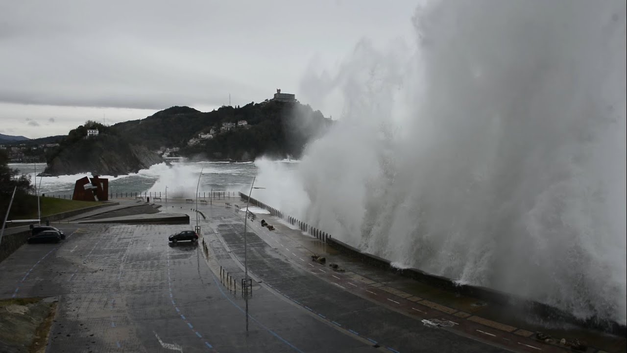 Oleaje en San Sebastián