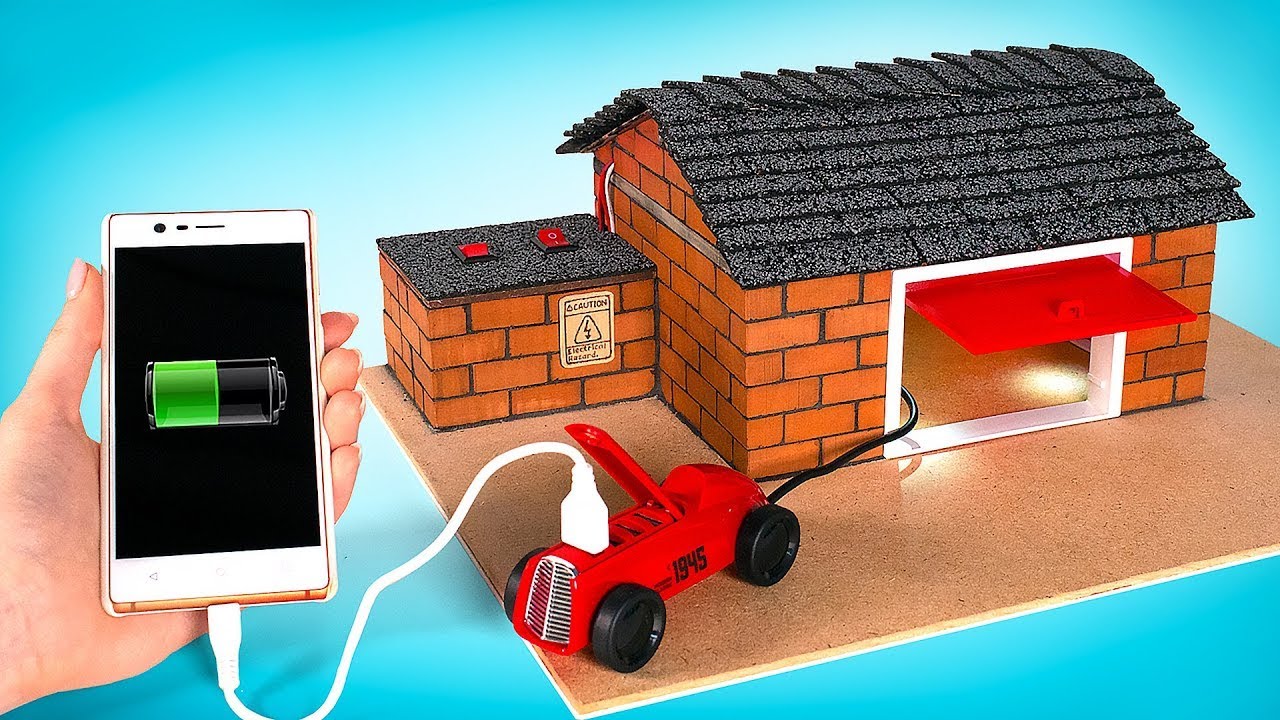 DIY Mini Brick Garage For USB Cars