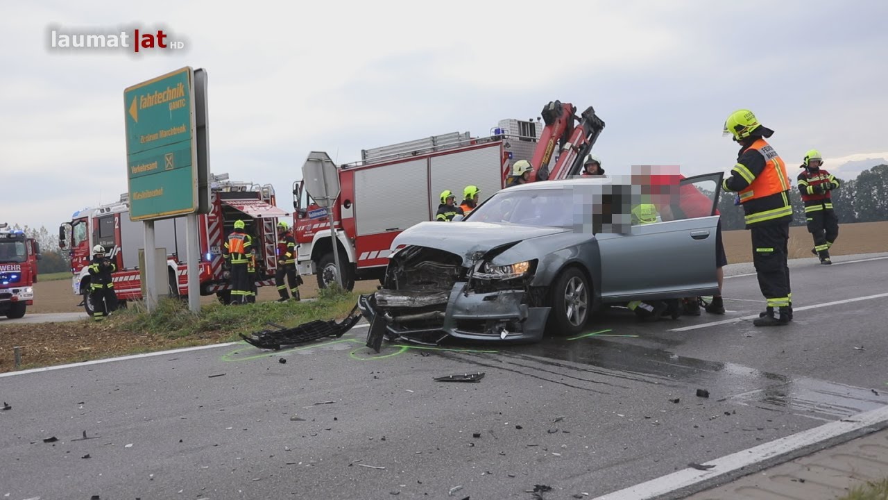 Schwerer Kreuzungscrash an Gemeindegrenze zwischen Holzhausen und Marchtrenk