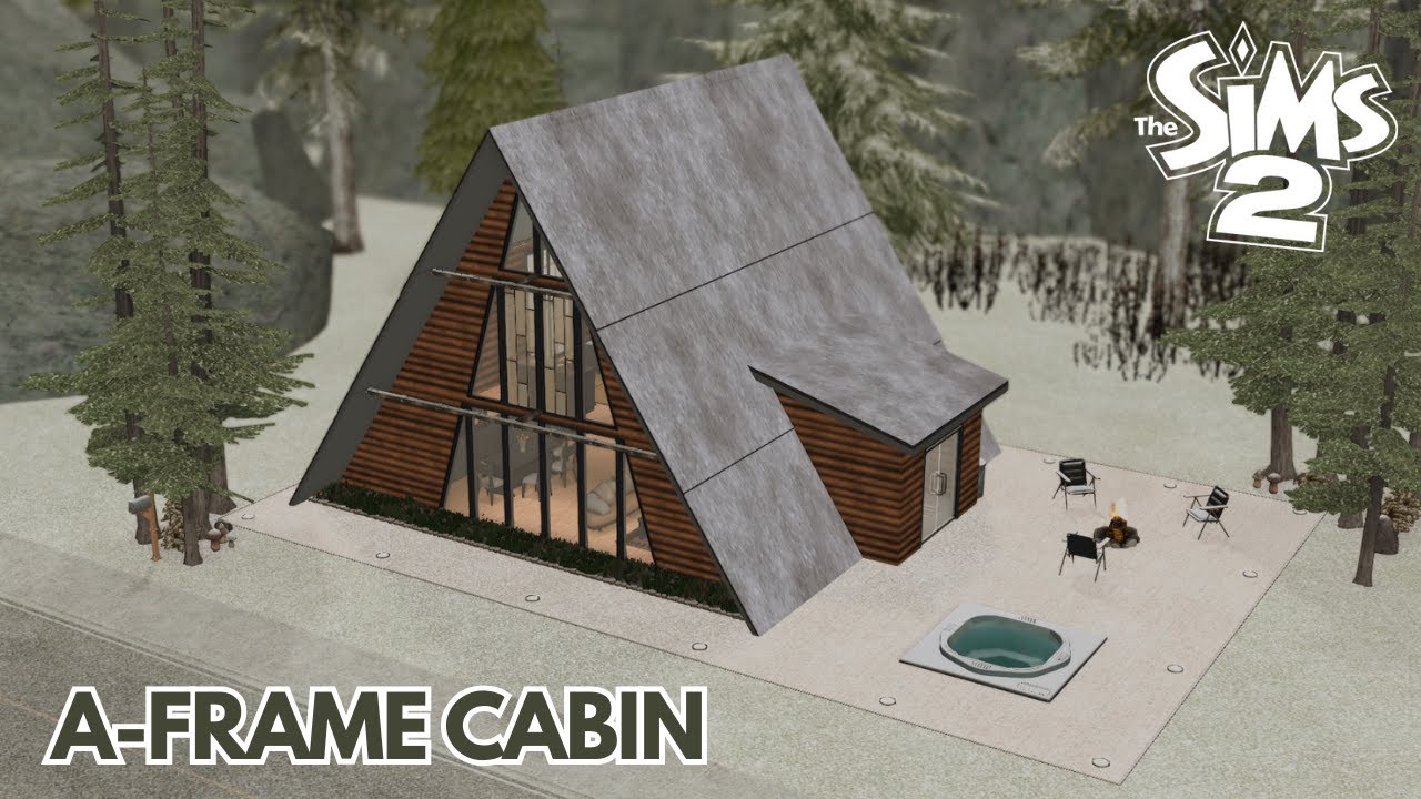 A-frame Cabin | The Sims 2 Speed Build | No CC