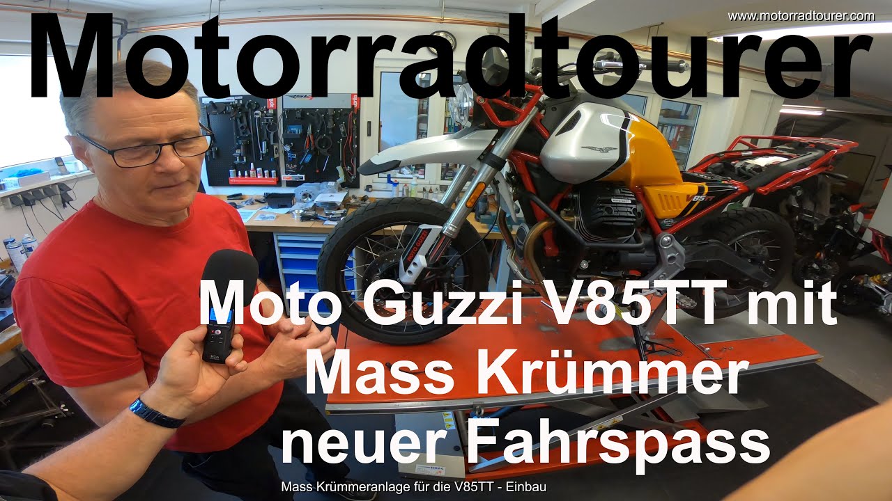 Motorradtourer Moto Guzzi V85TT Umbau auf Mass Krümmer - Abstellen des Ruckelns und Klingelns