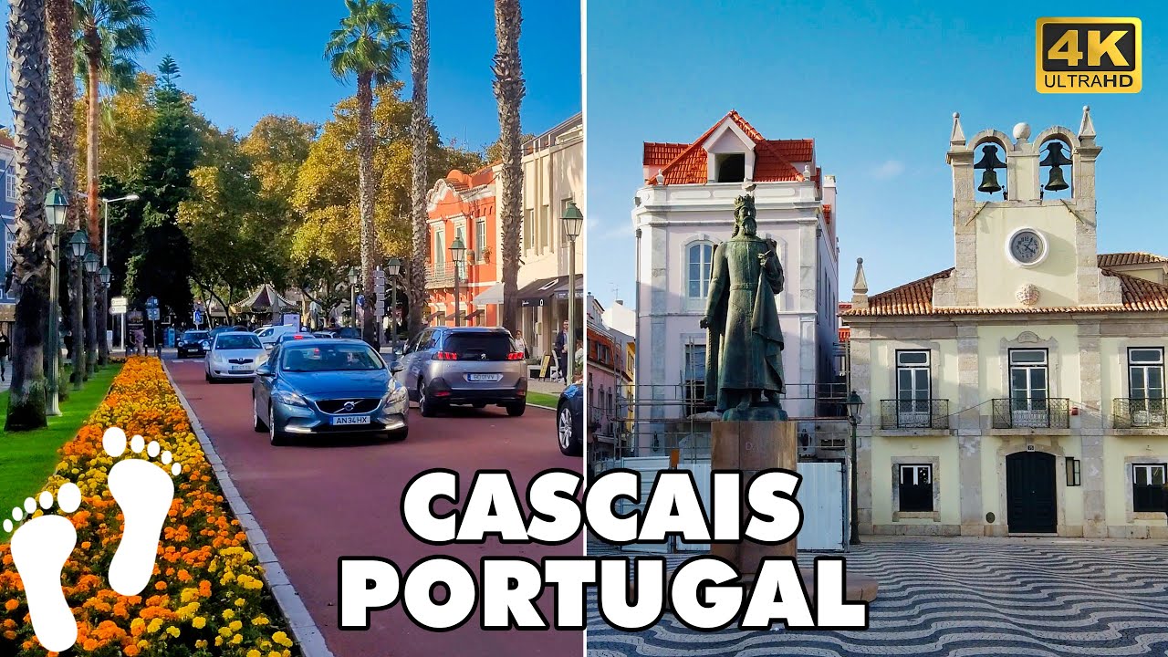 CASCAIS Portugal 🇵🇹 | Beautiful Town near Lisbon| Walking Tour 🏖️🚶 [4K UHD]