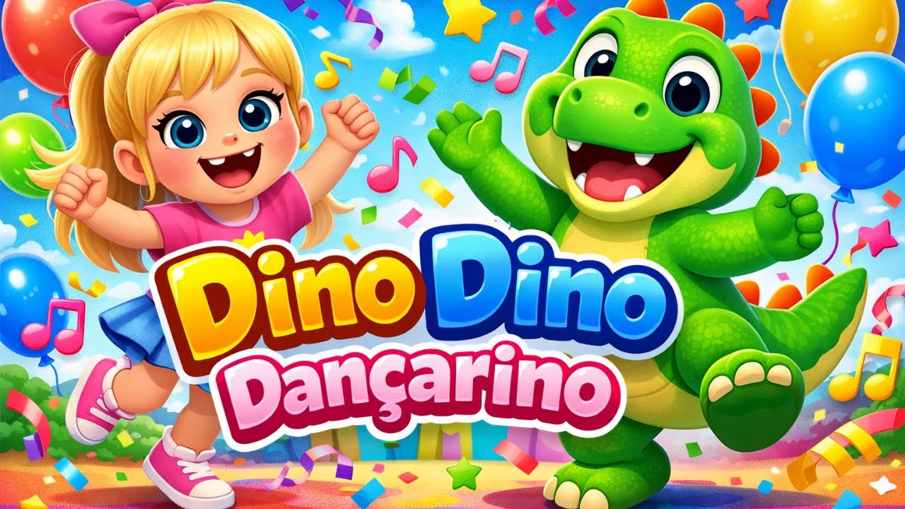 Dino Dino Dançarino 🦖 | Música Infantil Animada para Dançar e Brincar | ANTONELLA SAFIRA