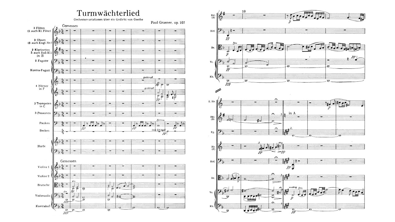 Paul Graener – Turmwächterlied (Tower Guardian's Song)