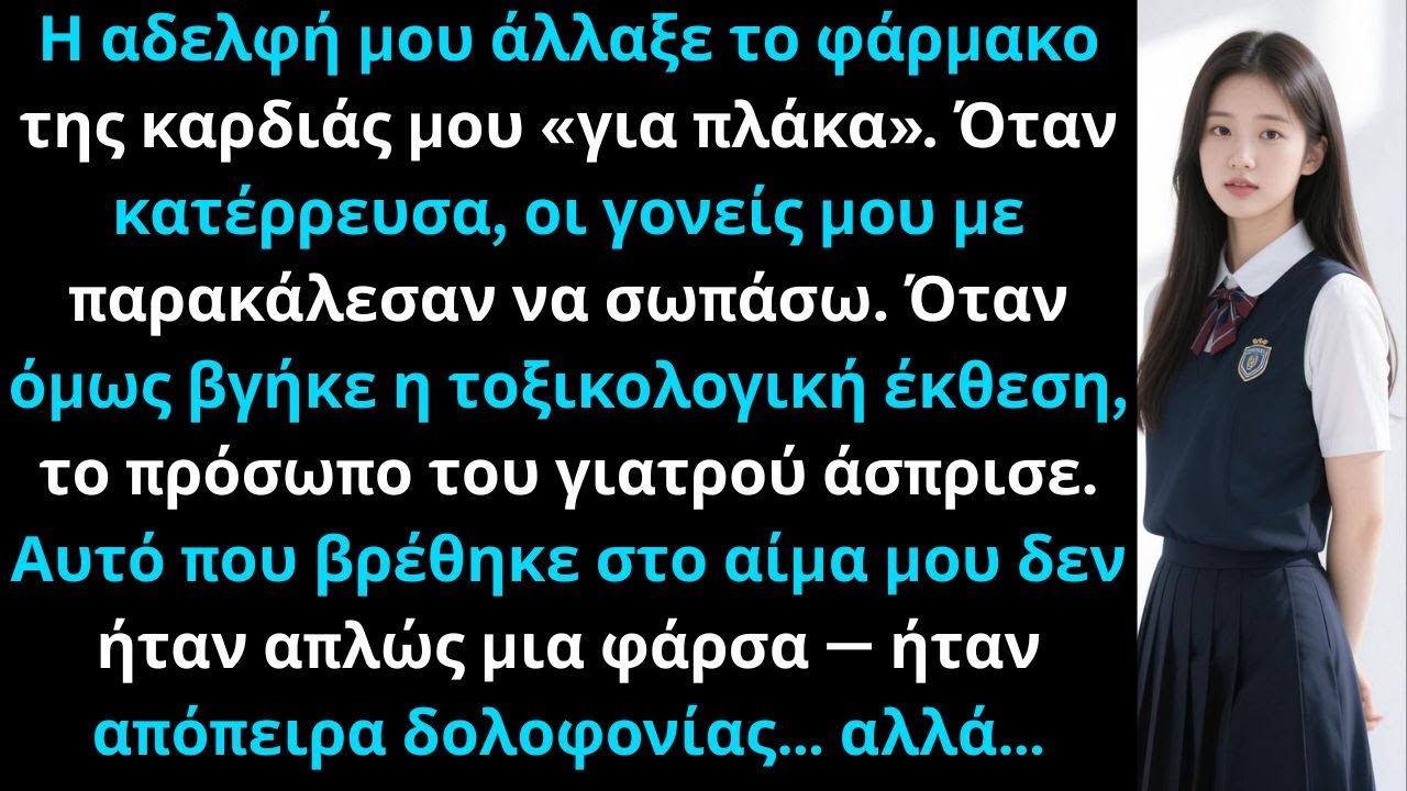 Η ΑΔΕΛΦΗ ΜΟΥ ΑΛΛΑΞΕ ΤΟ ΦΑΡΜΑΚΟ ΚΑΡΔΙΑΣ «ΓΙΑ ΠΛΑΚΑ». ΚΑΤΑΡΡΕΥΣΑ, ΓΟΝΕΙΣ ΕΚΛΑΙΓΑΝ.