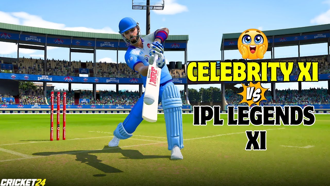 🤯🔥 CELEBRITY XI 🆚 IPL LEGENDS XI – Last Ball Drama! 🏏 | Cricket 24