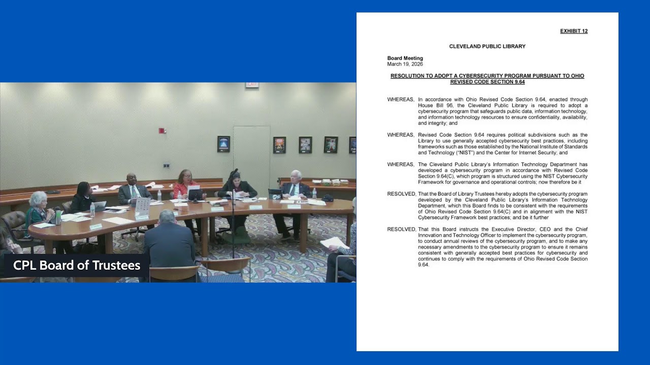 Cleveland Public Library Board of Trustees Meeting | March 2026