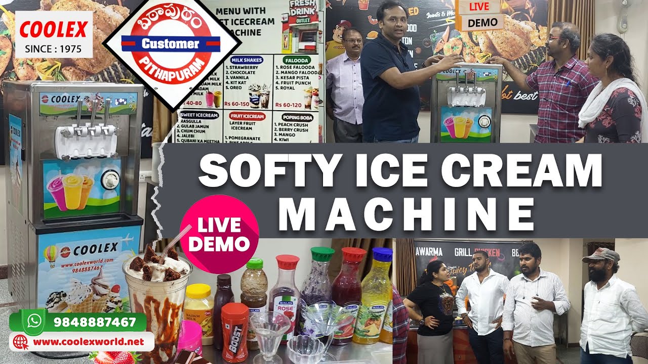 🍦 Softy Ice Cream Machine Live Demo 🎥 | 📋 Full Menu & How to Use Guide 🛠️