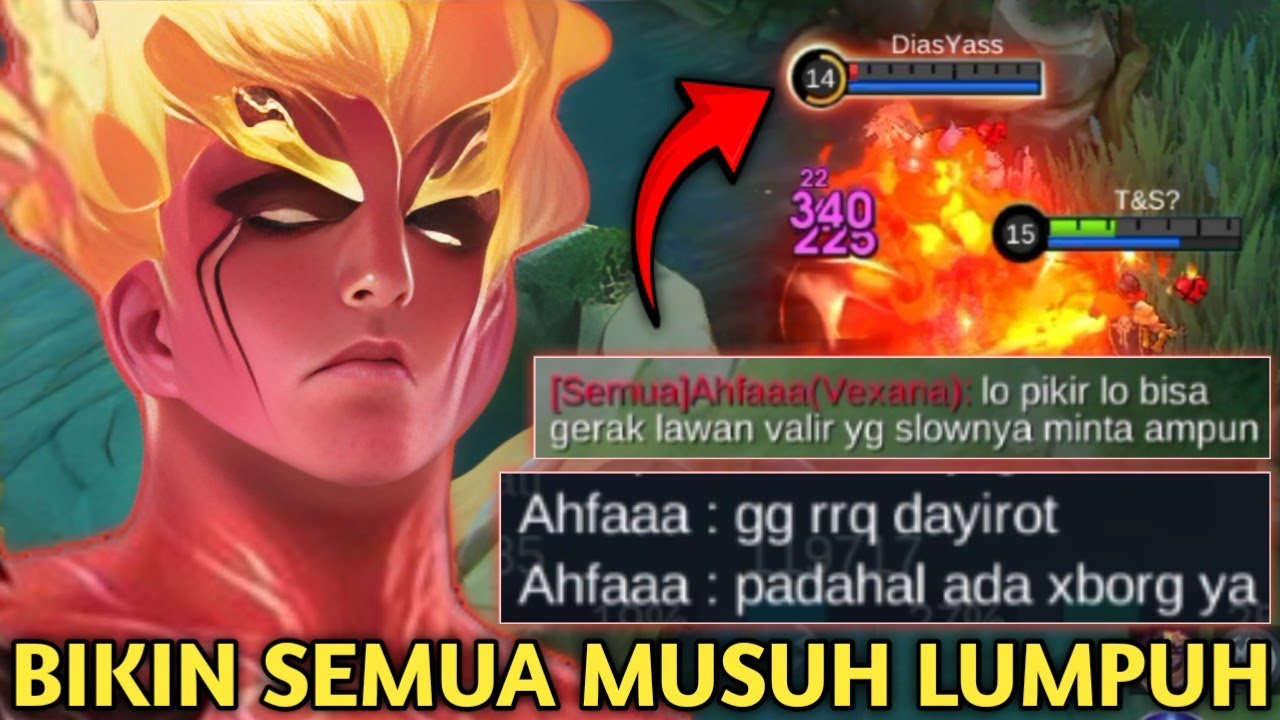 VALIR EFEK SLOWNYA NGESELIN BANGET! SEMUA MUSUH DIBIKIN LUMPUH SAMPE EMOSI & BERANTEM!MOBILE LEGENDS