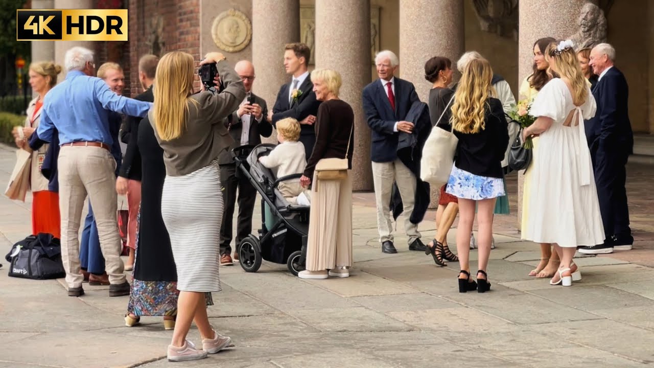 People in Sweden 🇸🇪 | Stockholm busy of tourist | Wedding time in Stockholm Stadshus