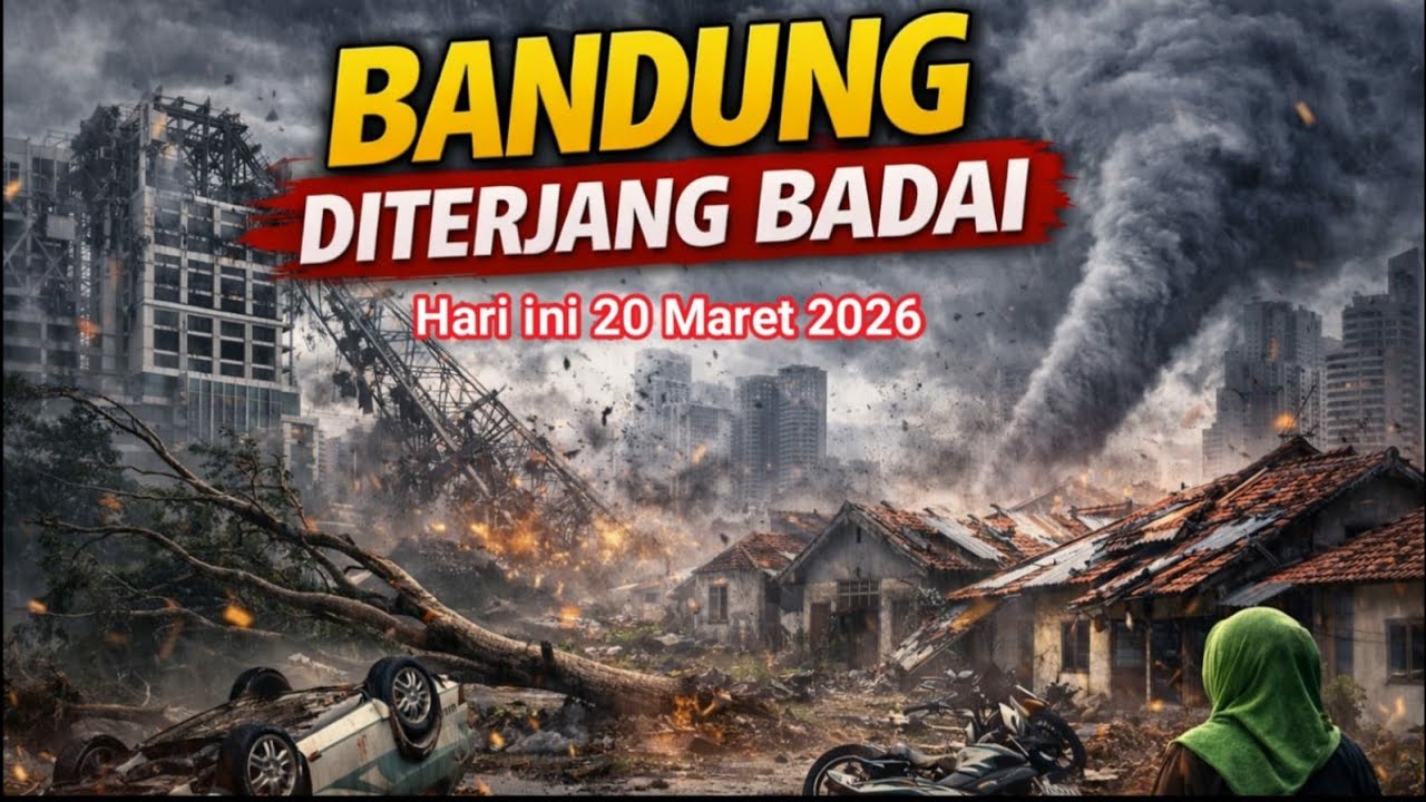 BANDUNG DITERJANG BADAI! Tower Al Jabbar Ambruk, Rumah di Cariang Porak Poranda!