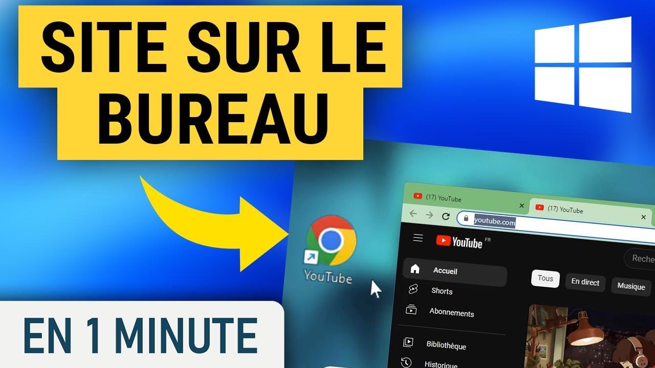 Cr&eacute;er un raccourci d'un site internet sur son bureau Windows 11