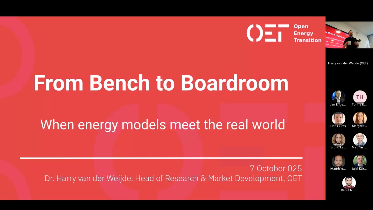 Harry van der Weijde: What Happens When Open Energy Models Meet the Real World?