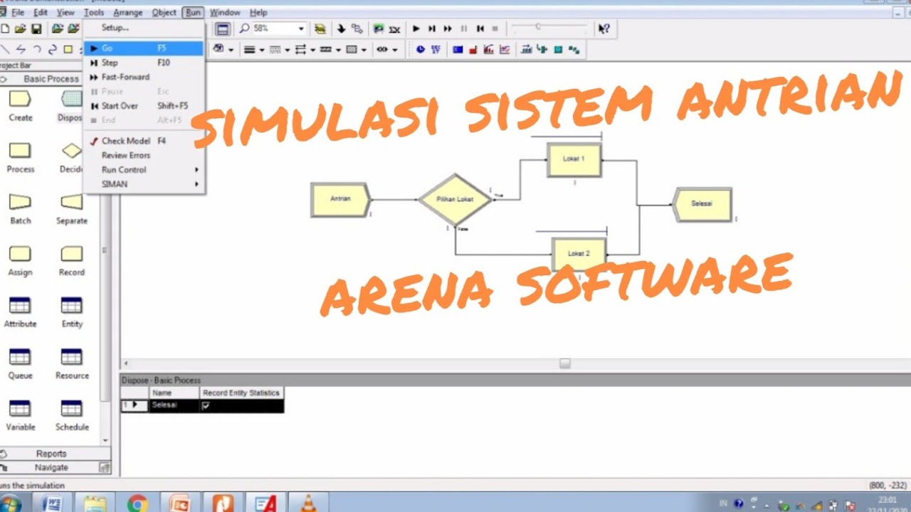 Simulasi Arena untuk Sistem Antrian