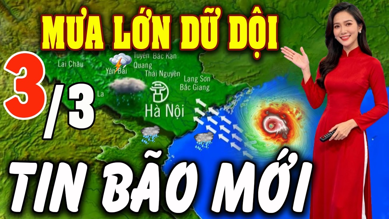 🔴[Trực Tiếp] TIN BÃO KHẨN 3/3: Áp thấp , gió mạnh,mưa rét diện rộng#baoso1 #thoitiet