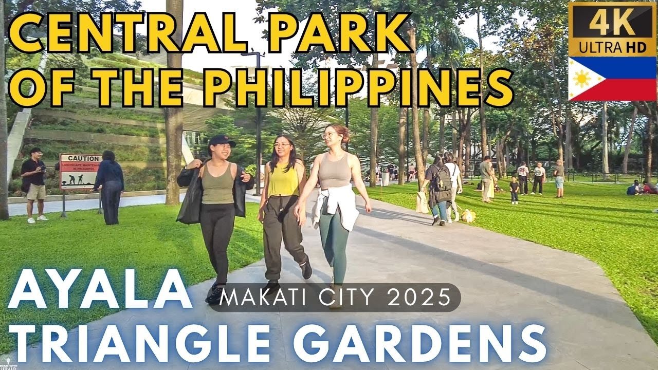 The Green Oasis of MAKATI CITY - AYALA TRIANGLE GARDENS [4K Walk] Philippines - November 2025