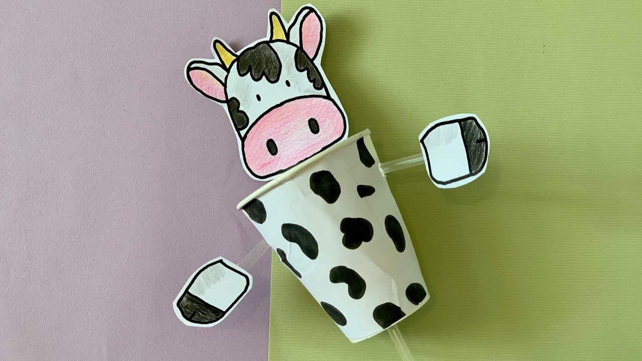 玩具手作系列：嗨嗨乳牛吸管勞作DIY