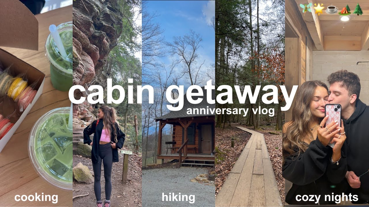 anniversary cabin vlog 🏕️ hiking, cooking, & cozy nights in