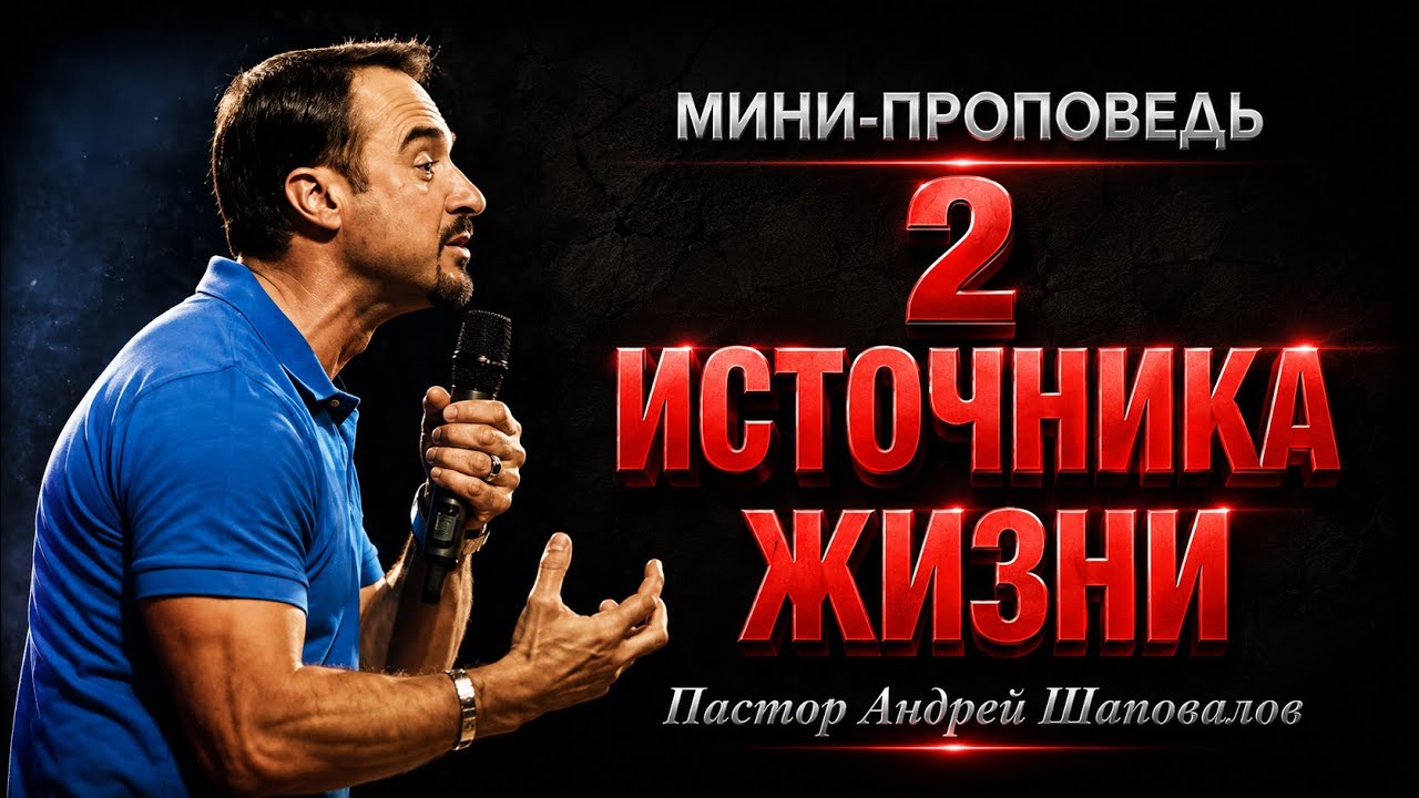 МИНИ-ПРОПОВЕДЬ «Два источника жизни» Пастор Андрей Шаповалов