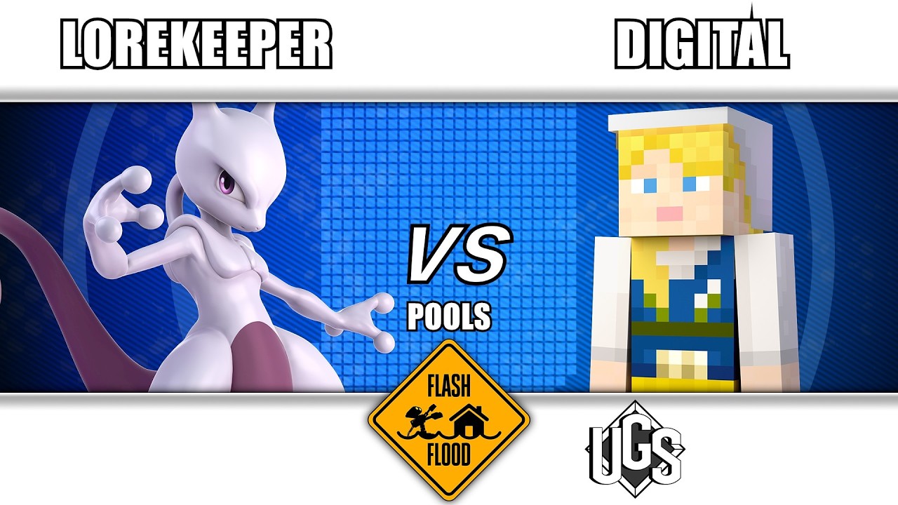 Flash Flood - Pools - Lorekeeper(Mewtwo) Vs. DIGITAL(Steve)