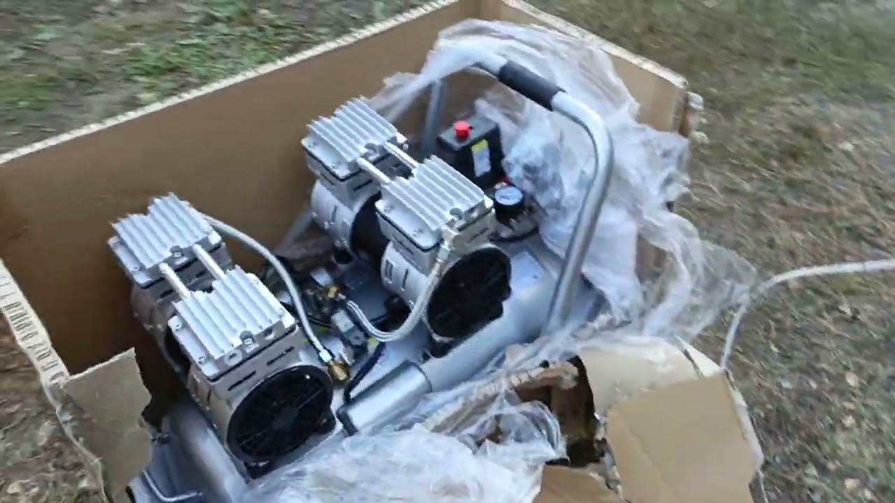 Купил компрессор, безмаслянный, 2Kw. 50l. Хундай,Распаковка!!!