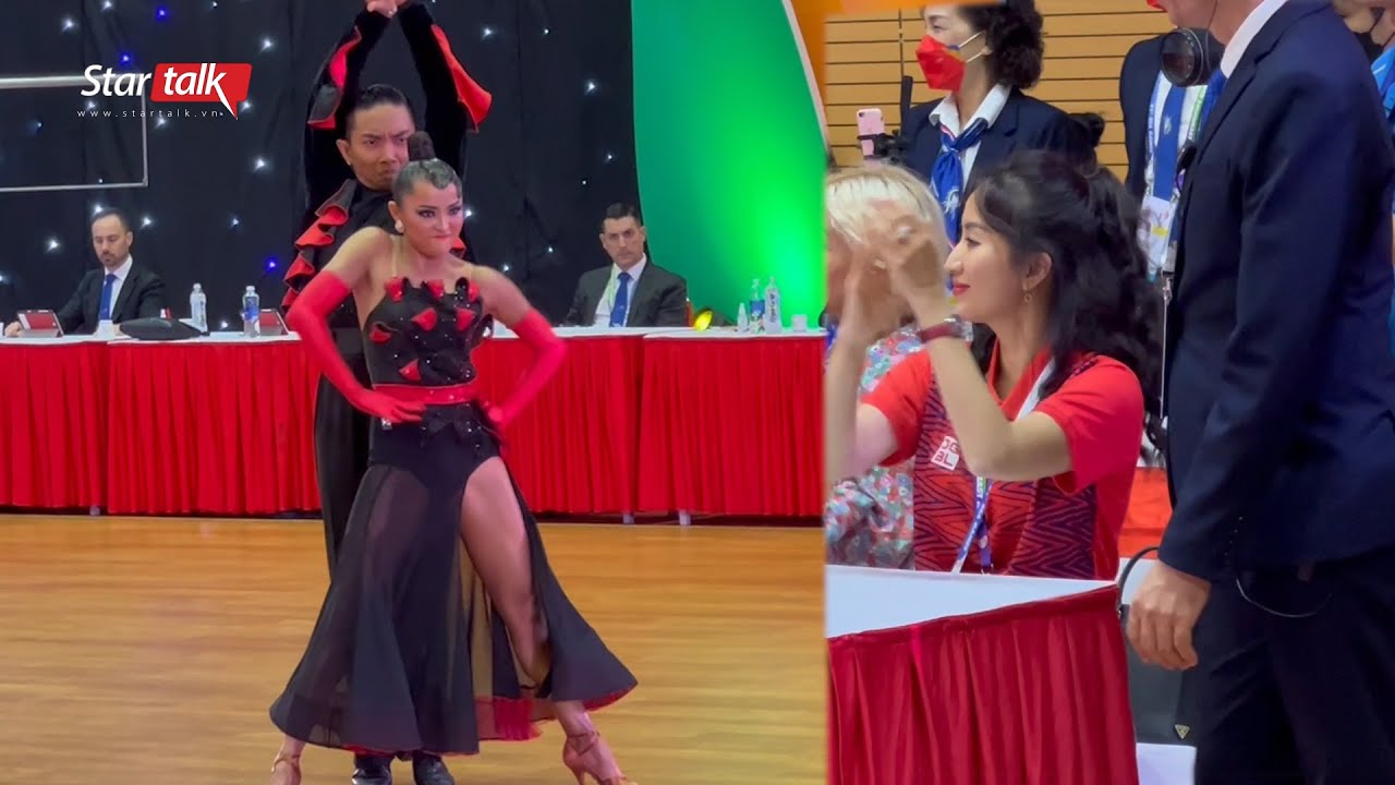 Phản ứng của Khánh Thi khi Phan Hiển cùng bạn nhảy đoạt HCV Paso Doble SEA Games 31