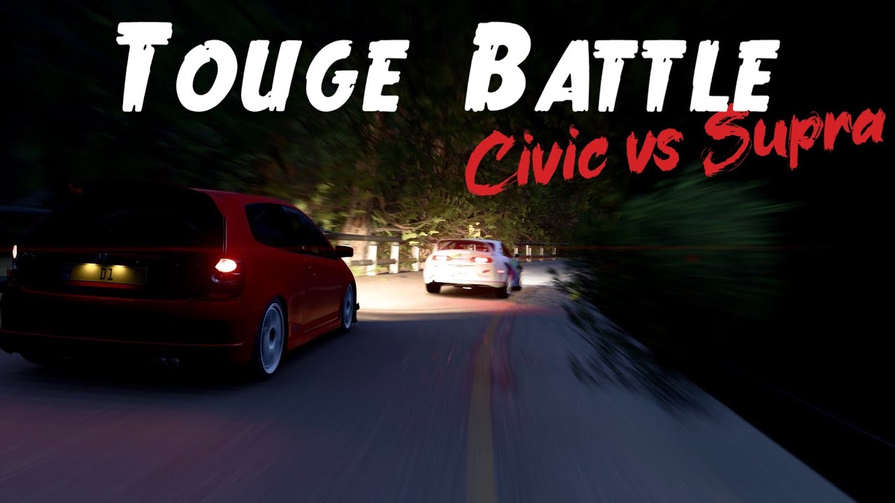 Touge Battle! EP3 Civic (K20) vs Supra (2JZ) | Forza Horizon 5