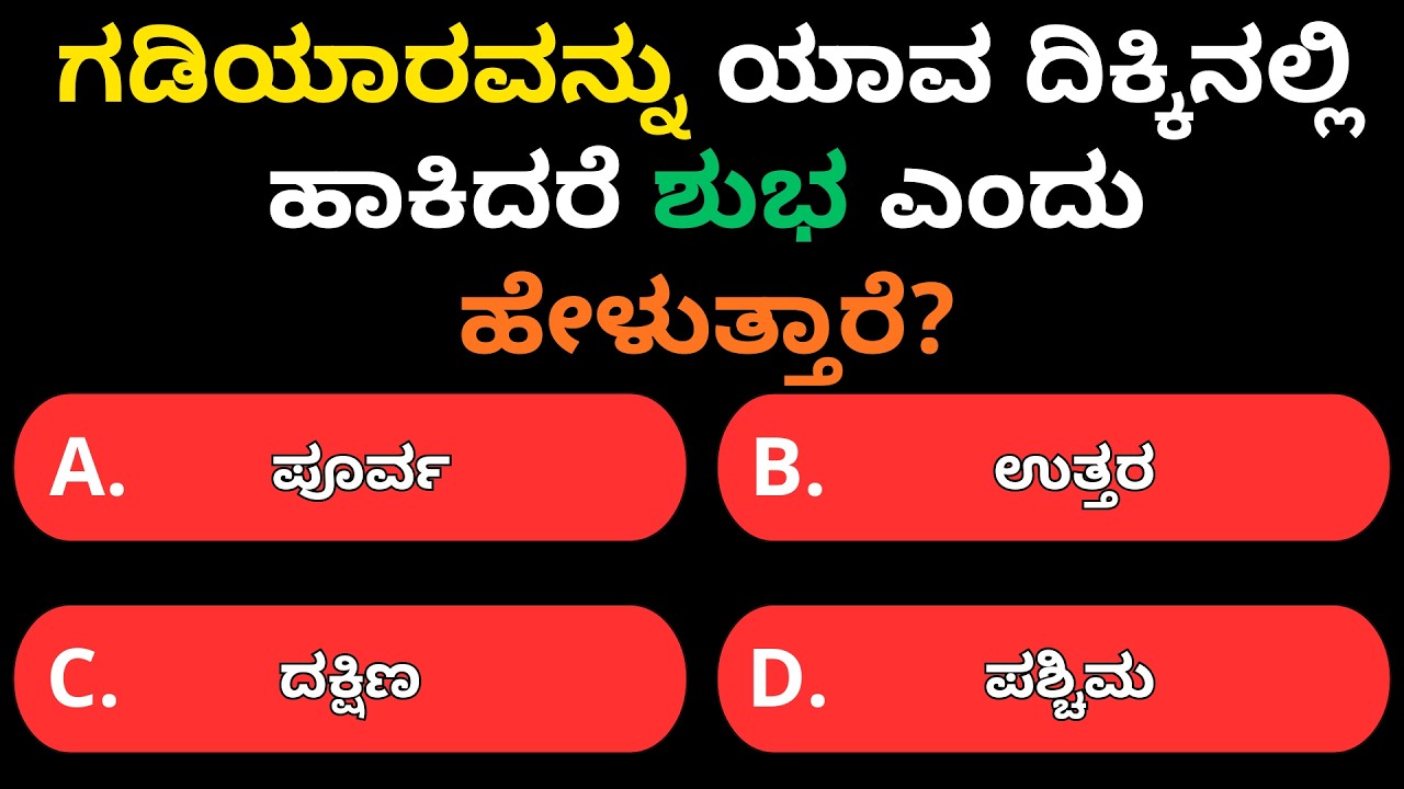 Interesting GK Questions Kannada | 20 Mind Test Quiz