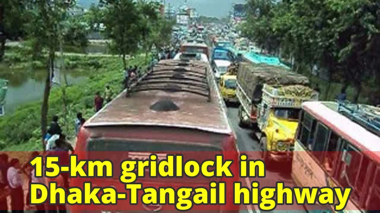 15-km gridlock in Dhaka-Tangail highway