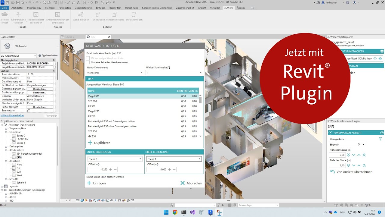 #GAMECHANGER Revit-Plugin | rmDATA 3DWorx Release Clip 2023.1