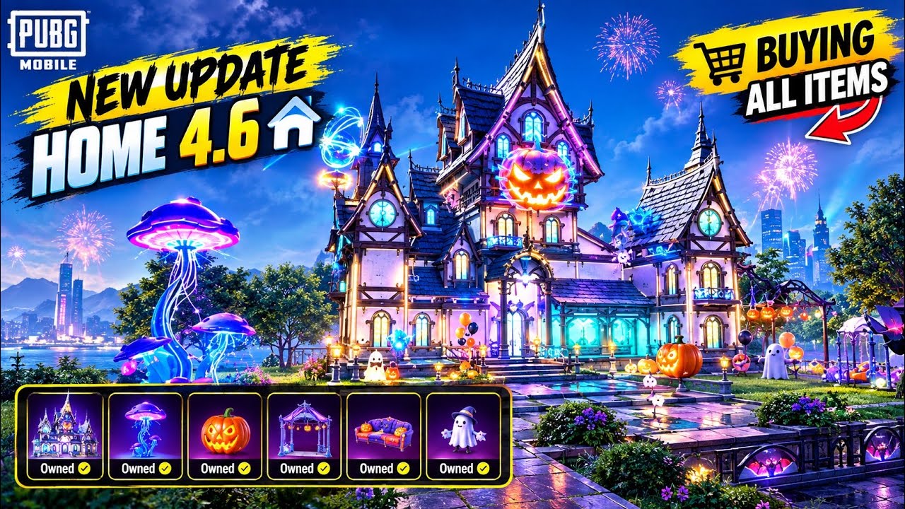 PUBG BGMI new update home 4.6 buying all items 🤗 #4.6 #pubgmobile #bgmi #pubg #newupdate #pubgm 🤗