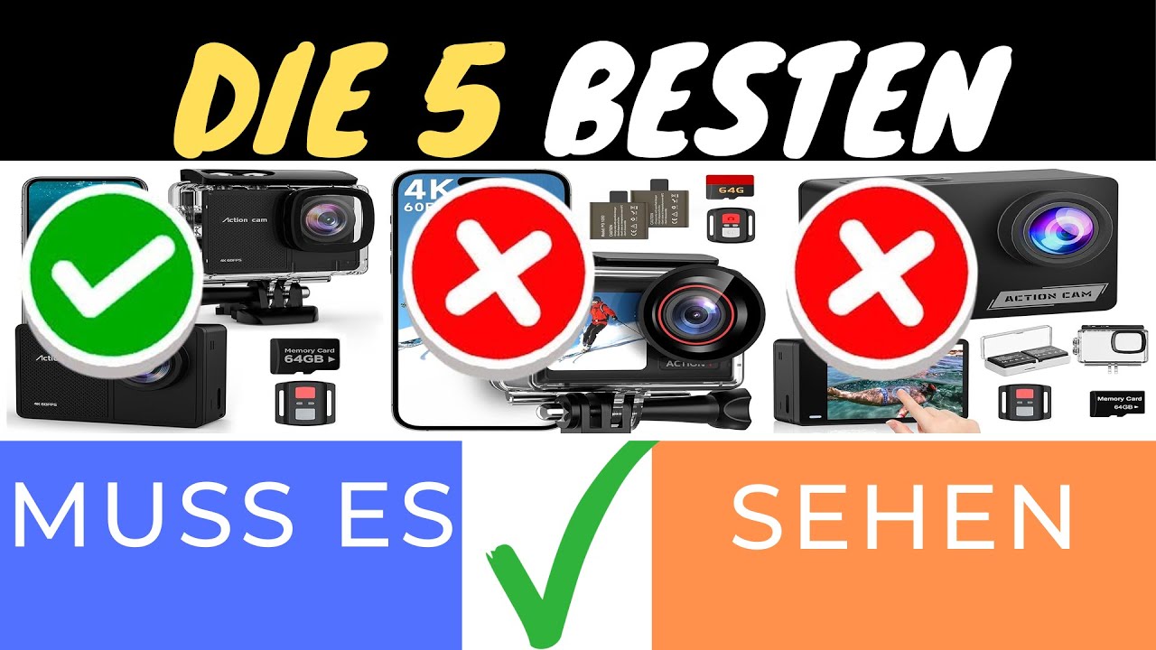 DIE 3 BESTEN ACTIONCAMS 2025: 4K, UNTERWASSER & ZUBEHÖR! 📸🌊